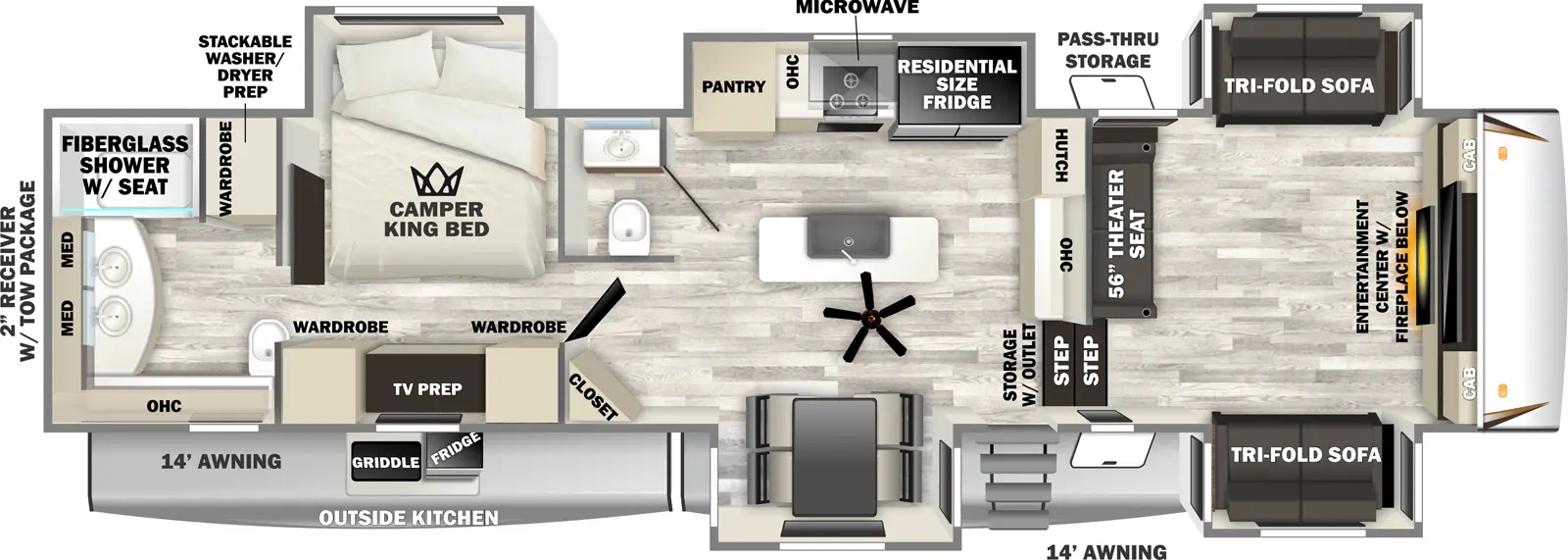 Sabre 37FLH Floorplan